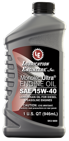 Item # 8800-QUART, Monolec Ultra® Engine Oil 8800 On Lubrication Engineers